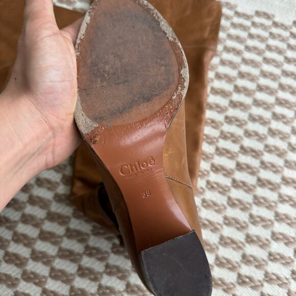 Chloe Over the Knee Brown Boots - Picture 5 of 8